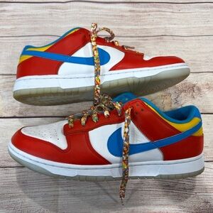 NIKE DUNK LOW QS Lebron James Fruity Pebbles Men’s Size 12 GUC